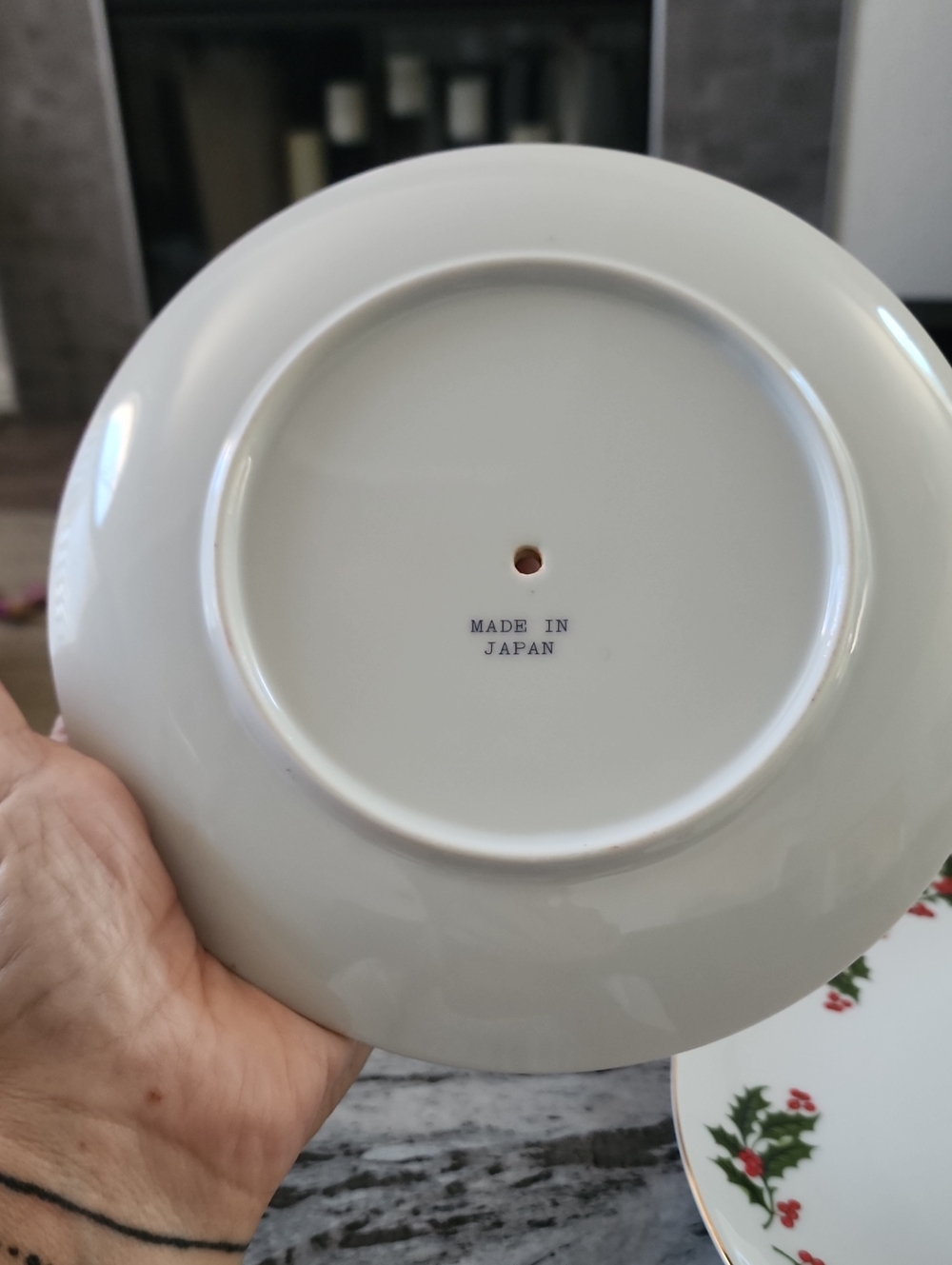 Porcelain Two-Tier Dessert Holiday Server Vintage. Mervyns Brand, 1980s - Picture 6 of 14